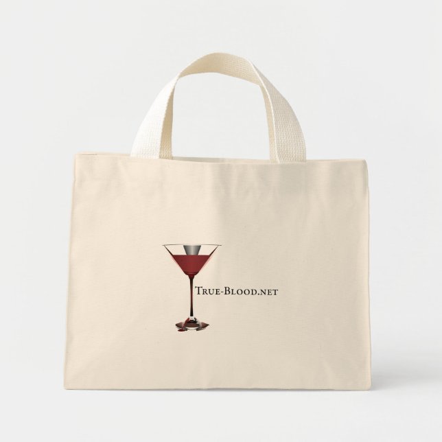Bolsa Tote Mini Sangue Verdadeiro.net Martini Saco de Tote de Vidr (Frente)