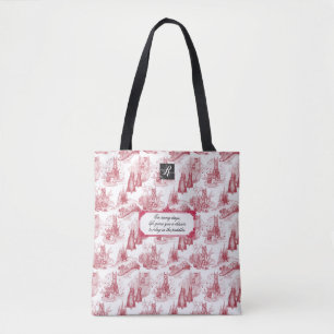 Bolsa Tote MINI SCHNAUZER Terrier Red Toile Dia de Chuva