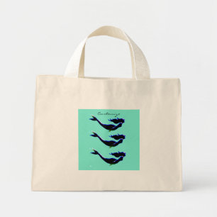 Bolsa Tote Mini sereia submarina negra Thunder_Cove