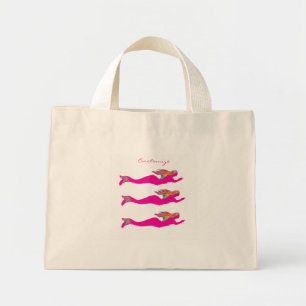 Bolsa Tote Mini Sereia submarina rosa Thunder_Cove