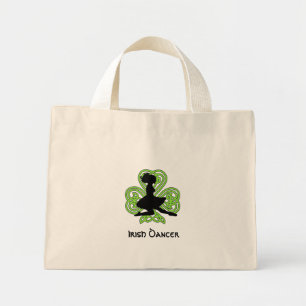 Bolsa Tote Mini Shamrock Céltico com Dançarino Irlandês
