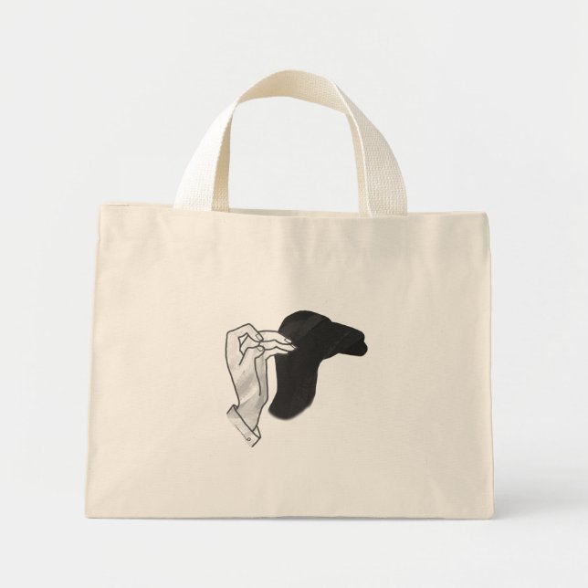 Bolsa Tote Mini Silhouette Camel manual (Frente)