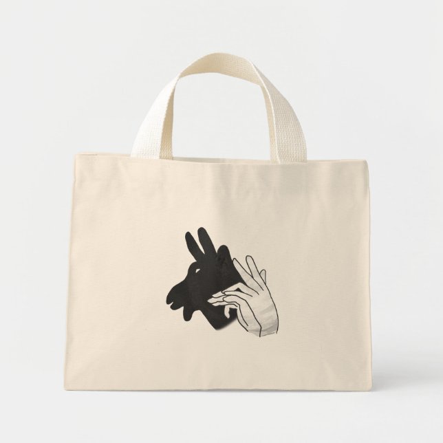 Bolsa Tote Mini Silhueta da Mão do Bode Billy (Frente)