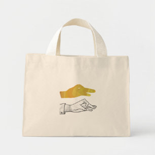 Bolsa Tote Mini Silhute Mão Amarelo