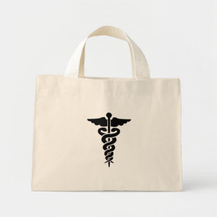 Bolsa Tote Mini Símbolo Médico Caduceus