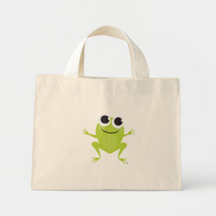 Bolsa Tote Mini Sorrindo, Pulando, Sapo Verde Saco De Tote