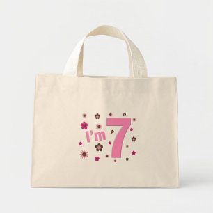 Bolsa Tote Mini Sou 7 Flores Rosa e Marrom