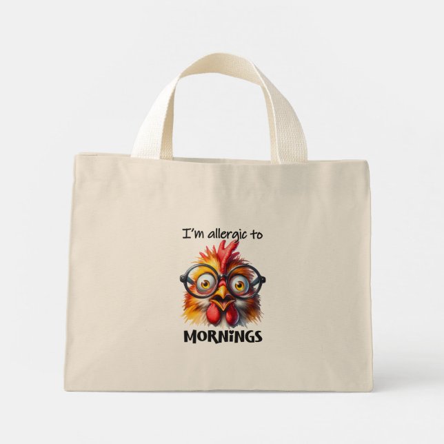 Bolsa Tote Mini Sou alérgico às manhãs! (Verso)