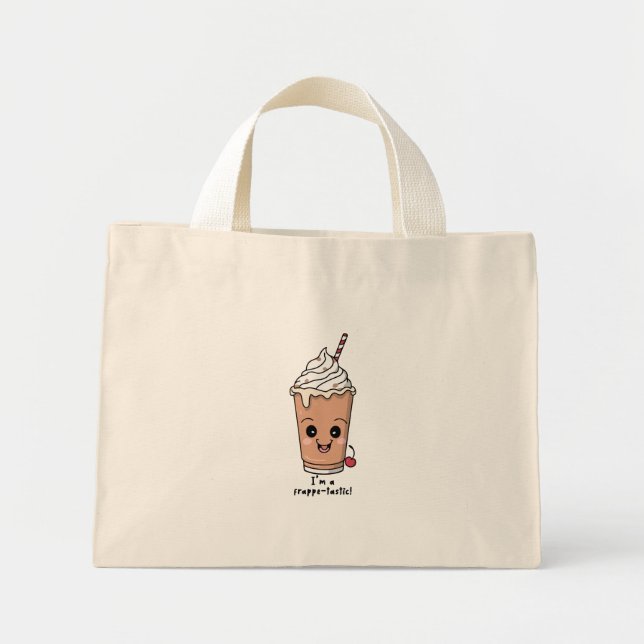 Bolsa Tote Mini Sou Frappe-tastic | Frappe com creme chicote (Frente)