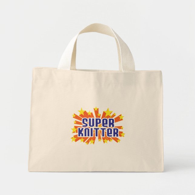 Bolsa Tote Mini Super tricô (Frente)