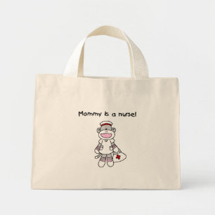 Bolsa Tote Mini T-shirts e presentes para Mamães de macacos-meias