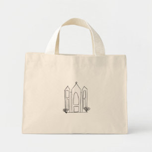 Bolsa Tote Mini Templo Mórmon de Salt Lake City simples moderno