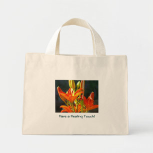 Bolsa Tote Mini Tenha um Toque de Cura! sacola de presentes Lirios