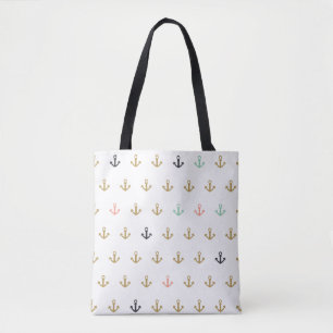 Bolsa Tote Mini teste padrão da âncora