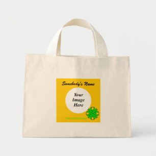 Bolsa Tote Mini Tmpl da Faixa de verde limão por K Yoncich