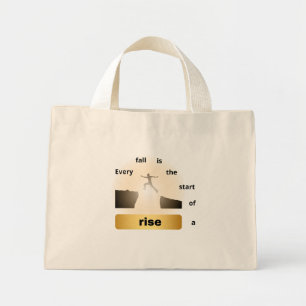 Bolsa Tote Mini "Toda Queda é o Início de uma Ascensão – Salto de