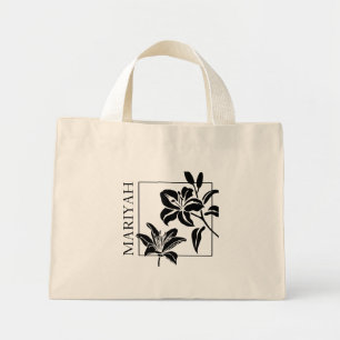 Bolsa Tote Mini Tote Mini Lírio-Tigre Personalizado