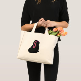 Bolsa Tote Mini Traje de coelho rosa do Dia das Bruxas