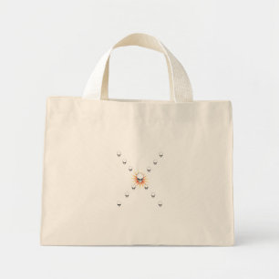Bolsa Tote Mini Treze Skulls Eerie Orange Sunburst Cross