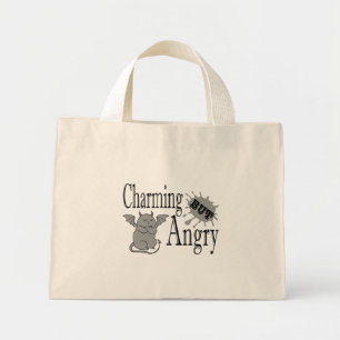 Bolsa Tote Mini Uma citação engraçada e encantadora do gato maldit