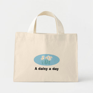 Bolsa Tote Mini Uma margarida por dia