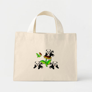 Bolsa Tote Mini Ursos de Panda Girassol