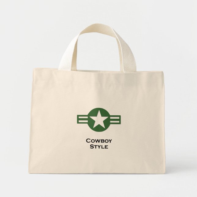 Bolsa Tote Mini USA Cowboy Style Green (Frente)