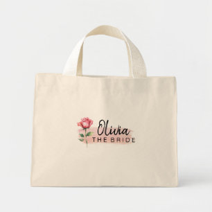 Bolsa Tote Mini Viagem alegre Rosa Rosa Tote Bag - para noivas e o