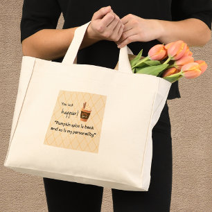 Bolsa Tote Mini Você parece mais feliz! Tempera de abóbora de volt