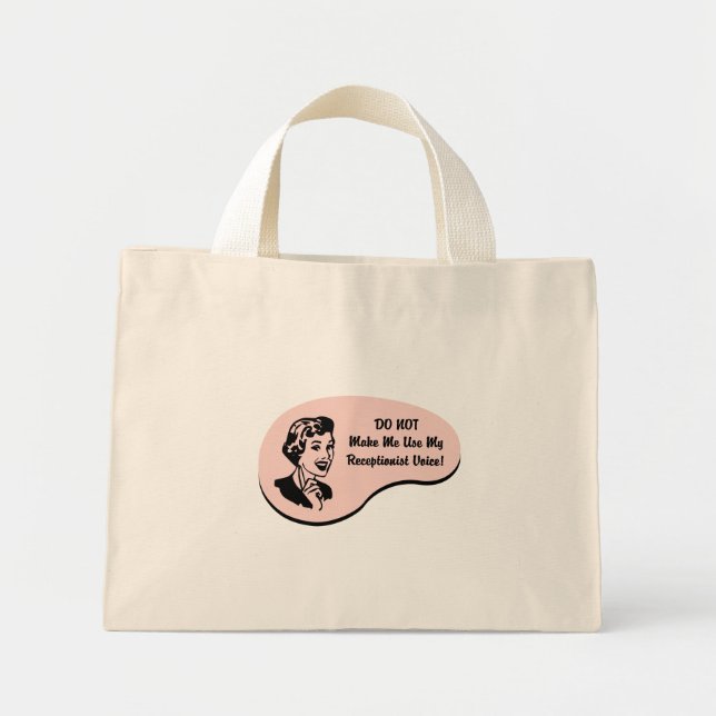 Bolsa Tote Mini Voz Recepcionista (Frente)