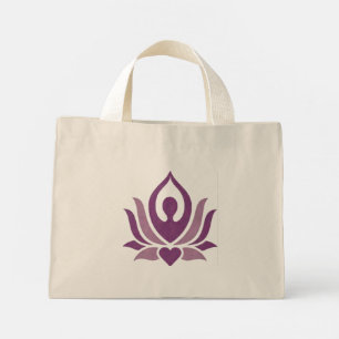Bolsa Tote Mini Yoga pose imprimida pequeno saco