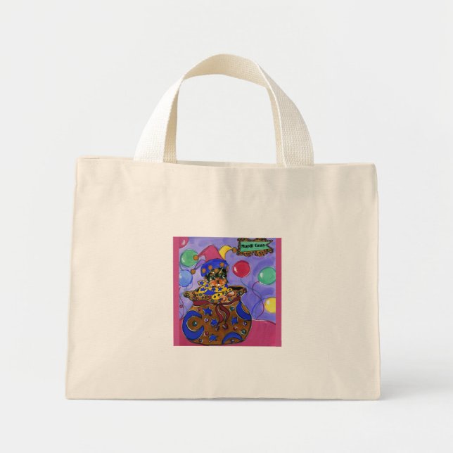 Bolsa Tote Mini Yorkie Poo de Carnaval (Frente)