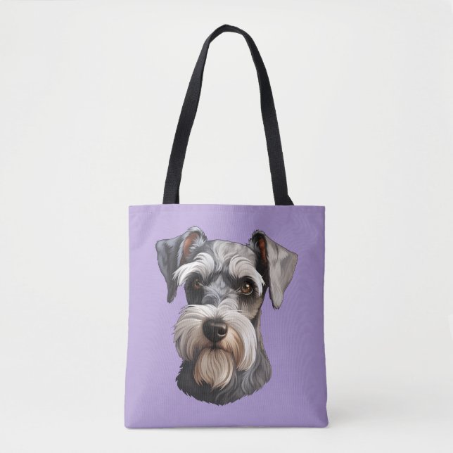 Bolsa Tote Miniatura Schnauzer (Frente)
