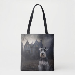 Bolsa Tote Miniatura Schnauzer Halloween Scary