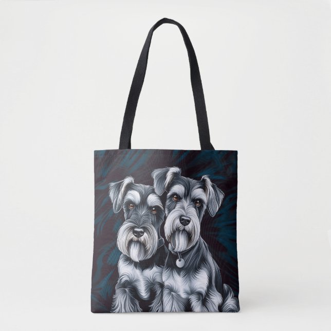 Bolsa Tote Miniatura Schnauzer Pals (Frente)