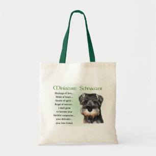 Bolsa Tote Miniatura Schnauzer Puppy