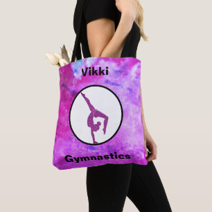 Bolsa Tote Minigrama Rosa / Barra de Tota de Aquarela