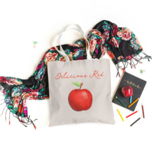 Bolsa Tote Mínima deliciosa maçã vermelha