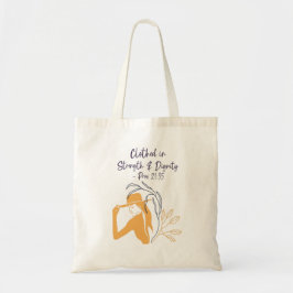 Bolsa Tote Mínima Vestida Em Forte Boho Woman Lineart