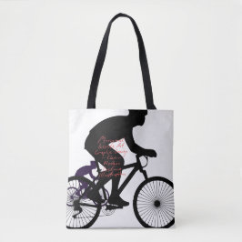 Bolsa Tote Minimal Bicycle Art –