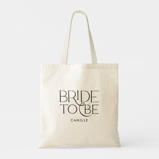 Bolsa Tote Minimal Bride to Be Tote Bag (Verso)