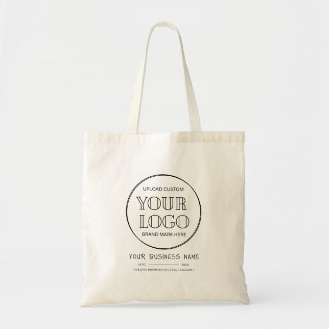 Bolsa Tote Minimal Business Company  Logo Name Year (Frente)