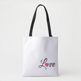 Bolsa Tote Minimal Dotted Heart Design