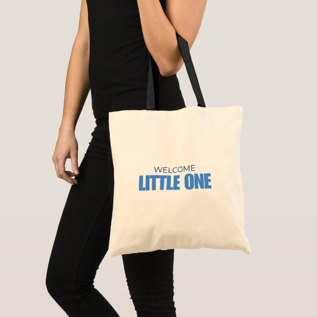 Bolsa Tote Minimal Welcome Little One Baby Boy  Tote Bag (Frente (produto))