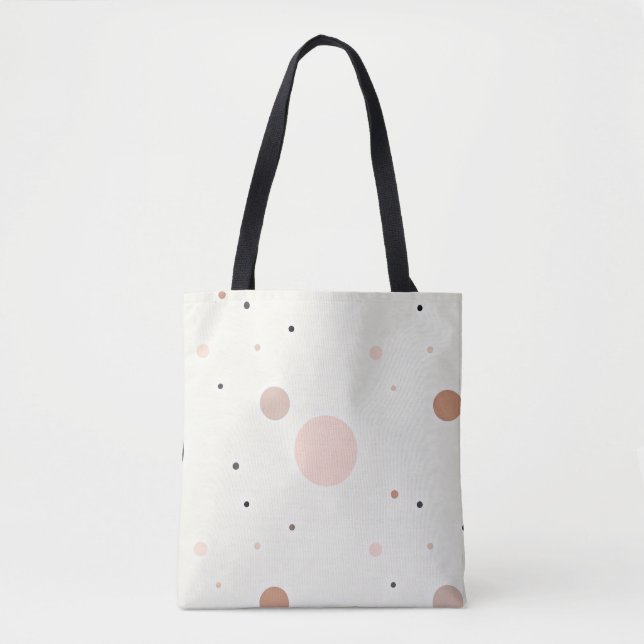 Bolsa Tote Minimal Winter Dot Pattern, Soft Cozy Neutrals (Frente)