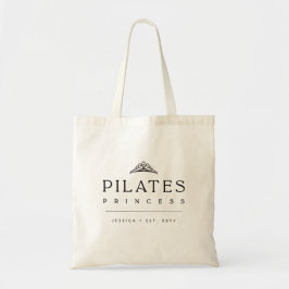 Bolsa Tote Minimalist Black Personalized Pilates Princess