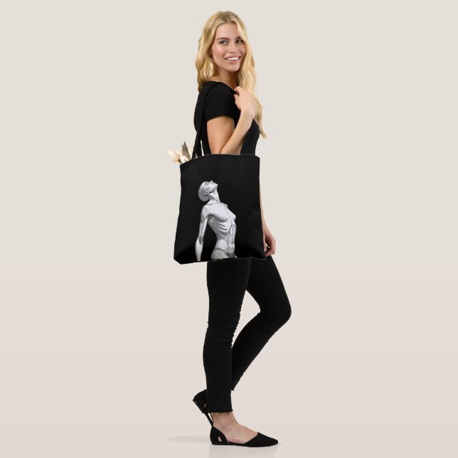Bolsa Tote Minimalist Female Android Aesthetic Art - Bold Fut (No(a) Modelo)