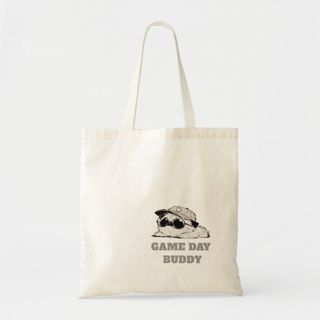 Bolsa Tote Minimalist Game Day Buddy Dog  (Frente)