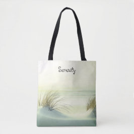 Bolsa Tote Minimalist Serene White Sand Dunes Beach