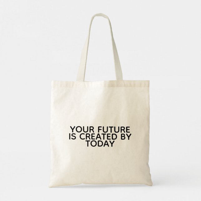 BOLSA TOTE MINIMALIST TYPOGRAPHY QUOTE TOTE BAG (Verso)